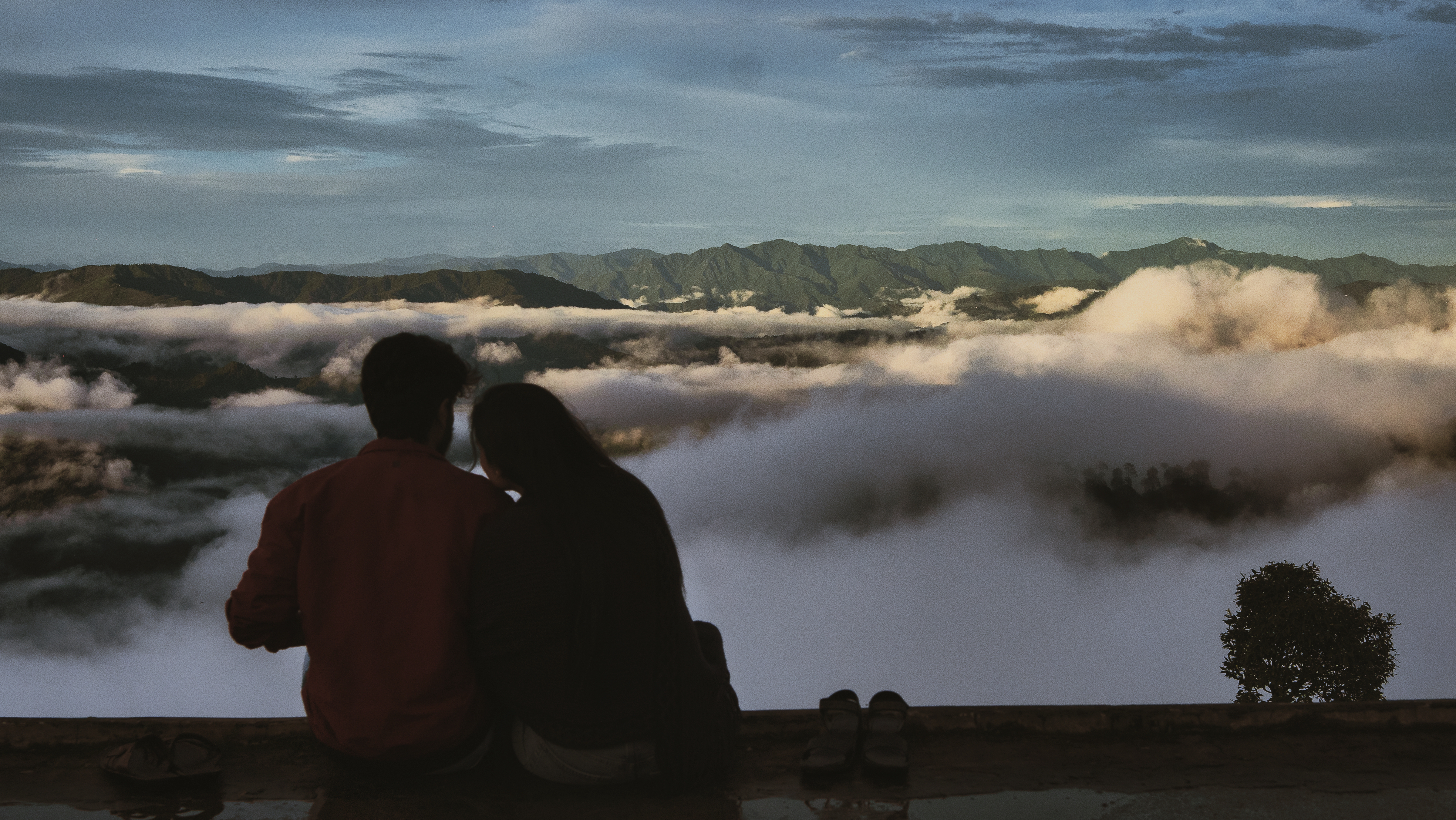 Cinematic couple portrait
